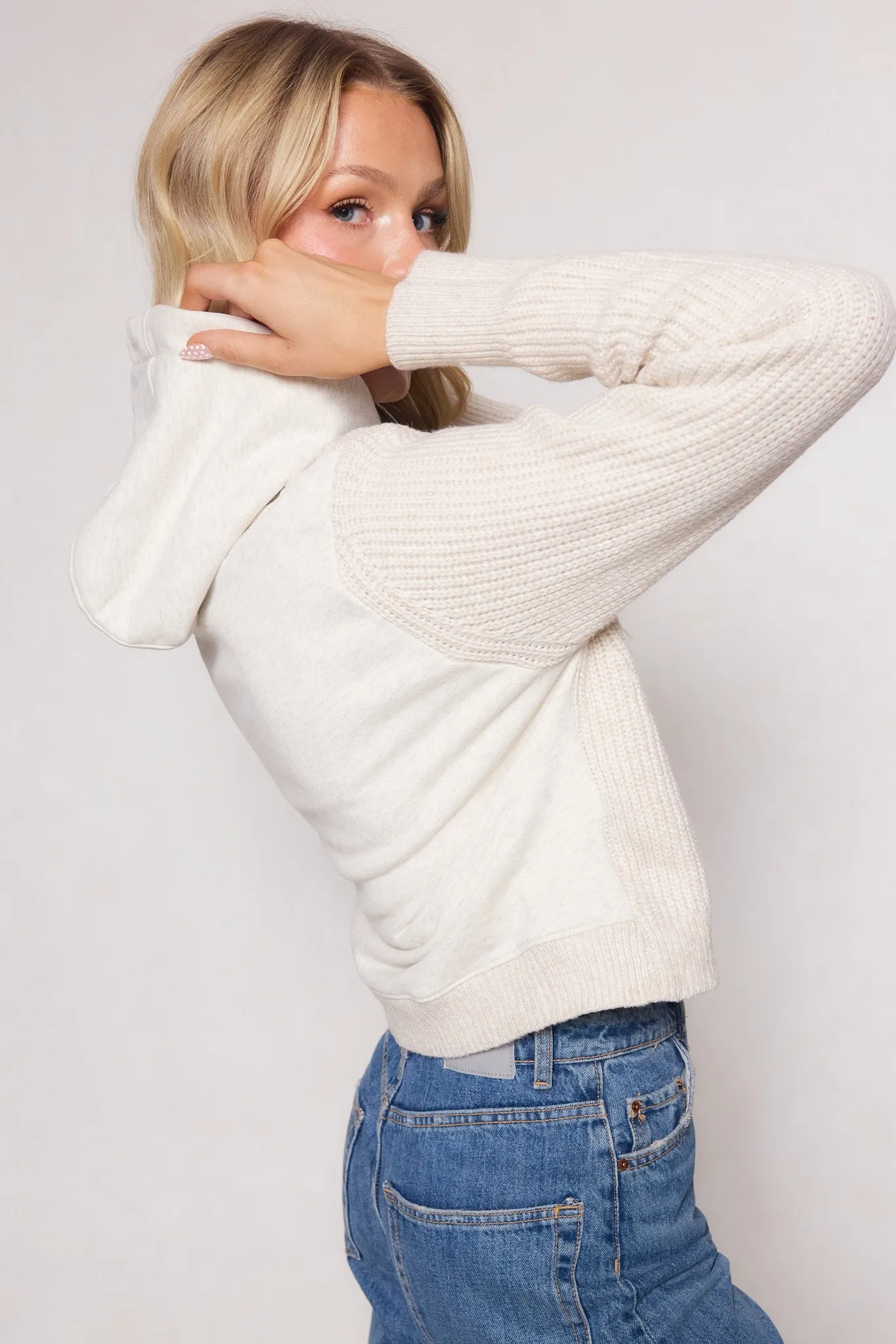 Lisbeth Hoodie in Oatmeal sold by Ivy City Co product image thumbnail 3