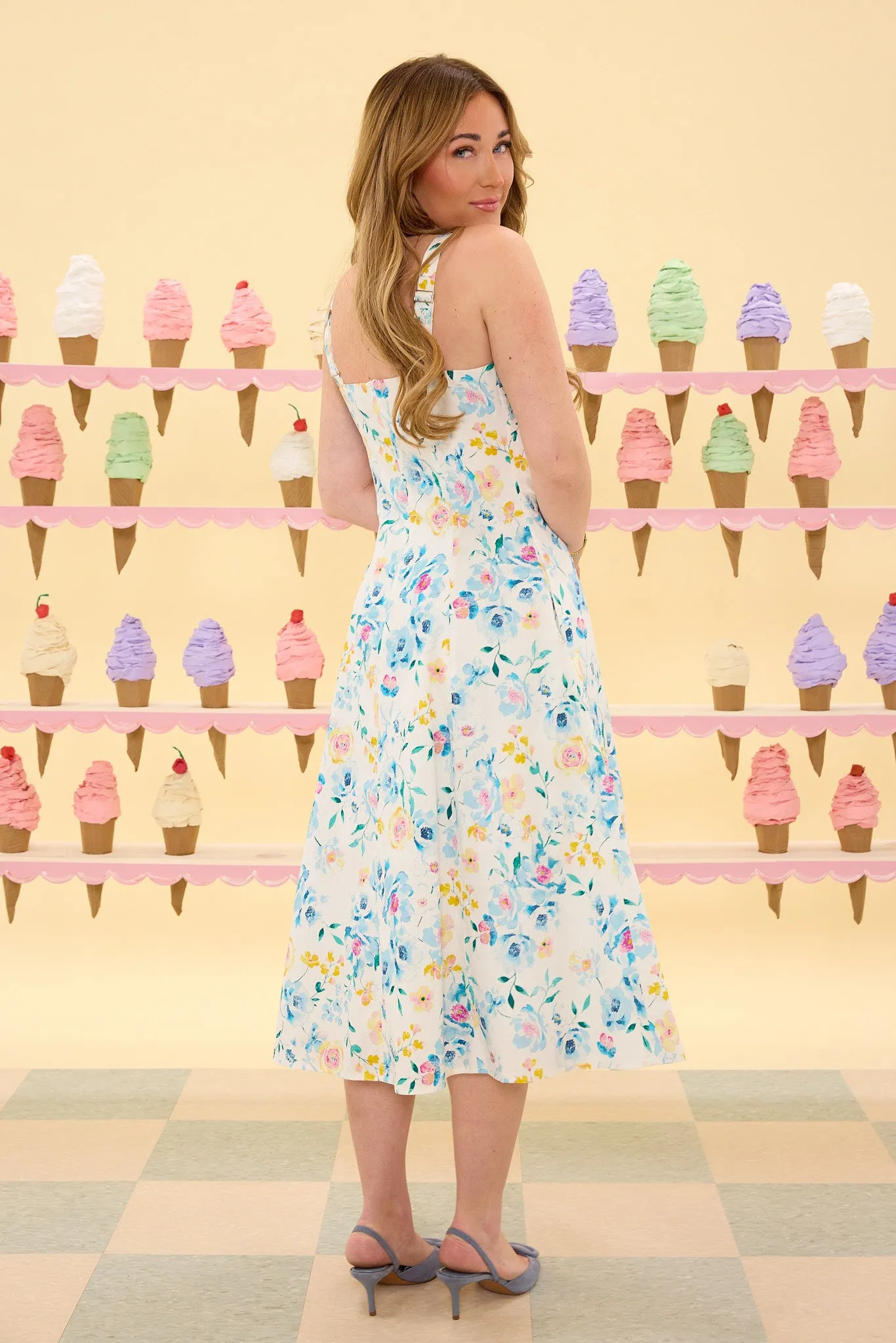 Petal Dress in Blue Bouquet sold by Ivy City Co product image thumbnail 5