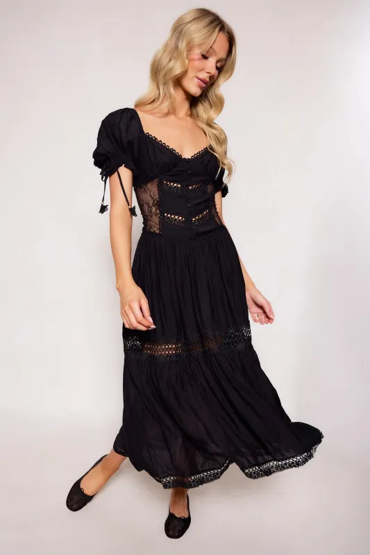 Peregrine Dress in Black made by Ivy City Co