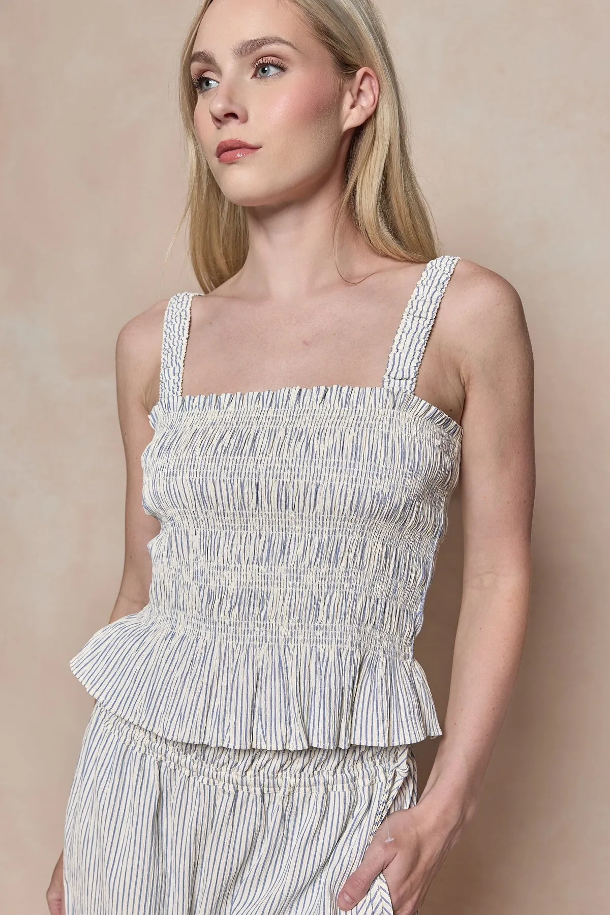 Harley Top in Blue & White Pinstripe sold by Ivy City Co product image thumbnail 3
