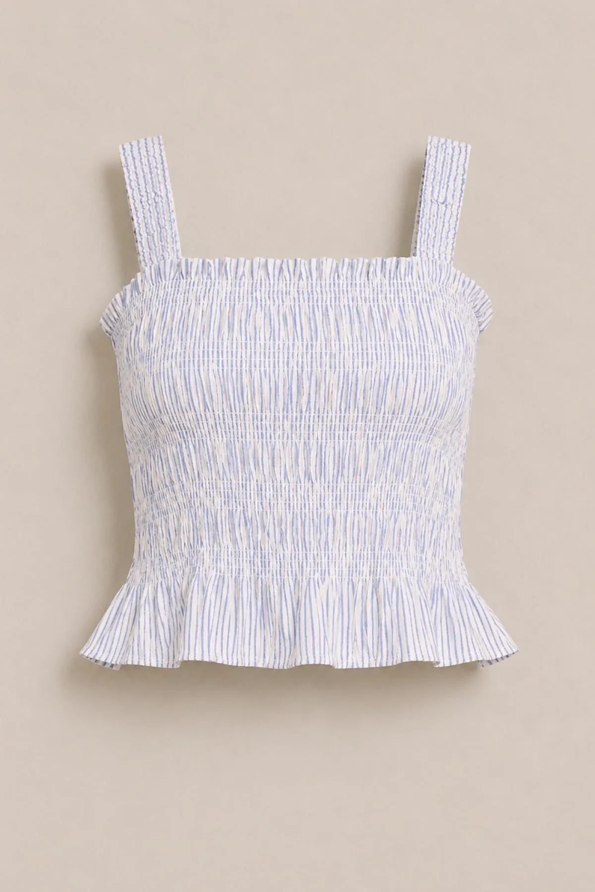 Harley Top in Blue & White Pinstripe sold by Ivy City Co