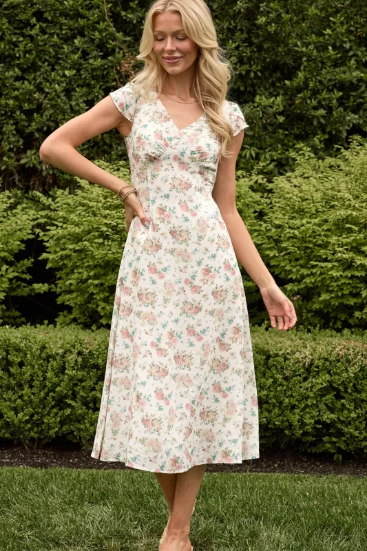 Fiona Dress in Countryside Peony Blossom made by Ivy City Co