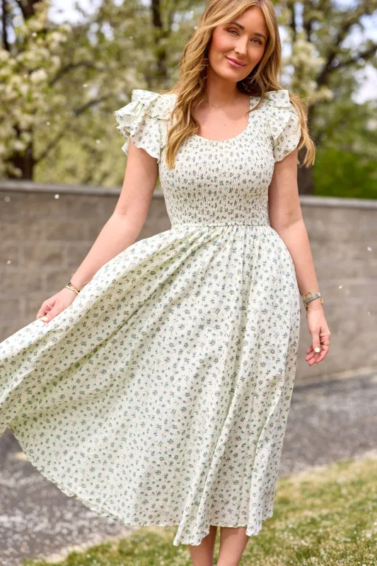 Hattie Dress in Madeline Blue made by Ivy City Co