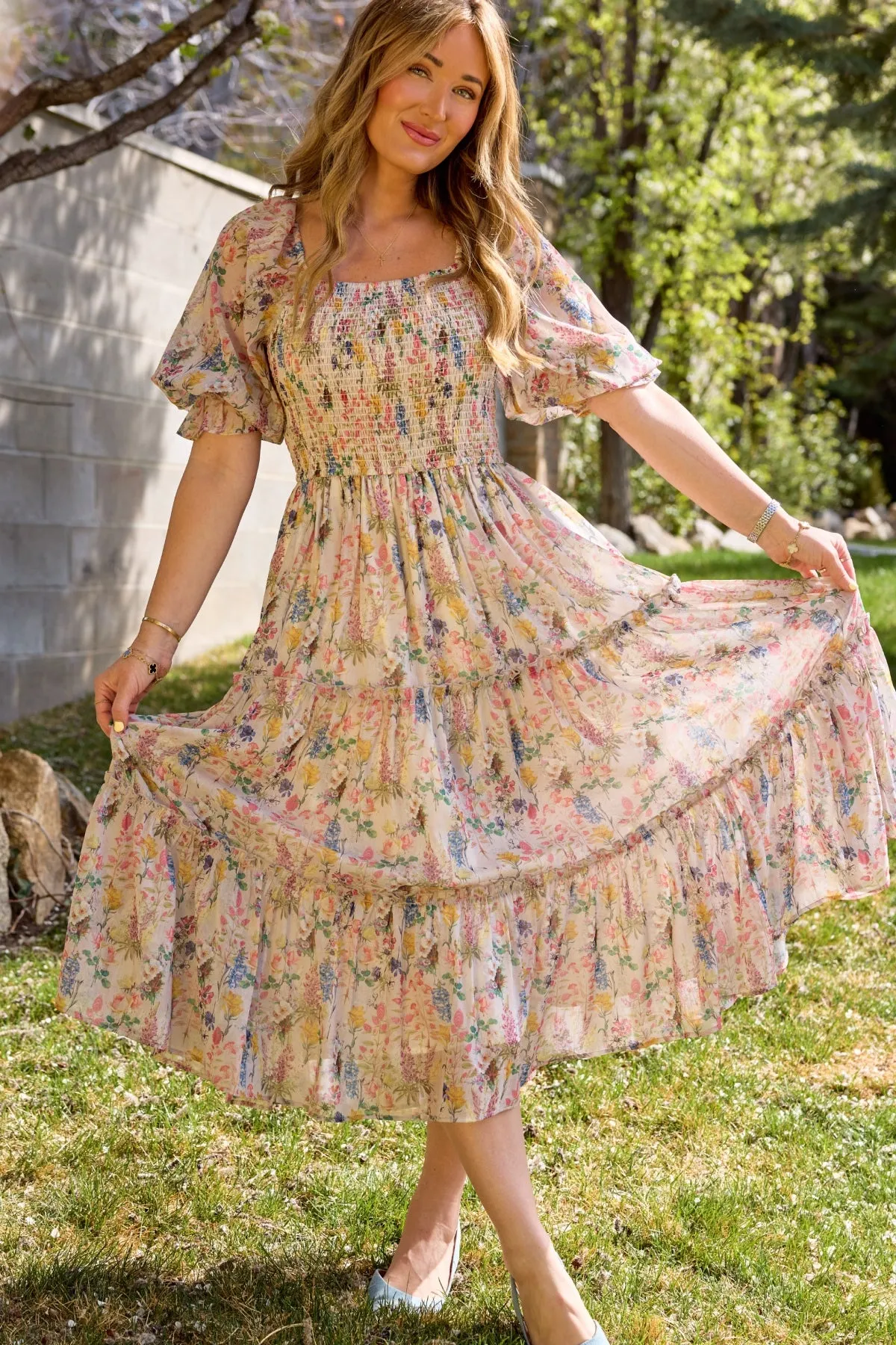 Madeline Dress in Cordelia Floral sold by Ivy City Co