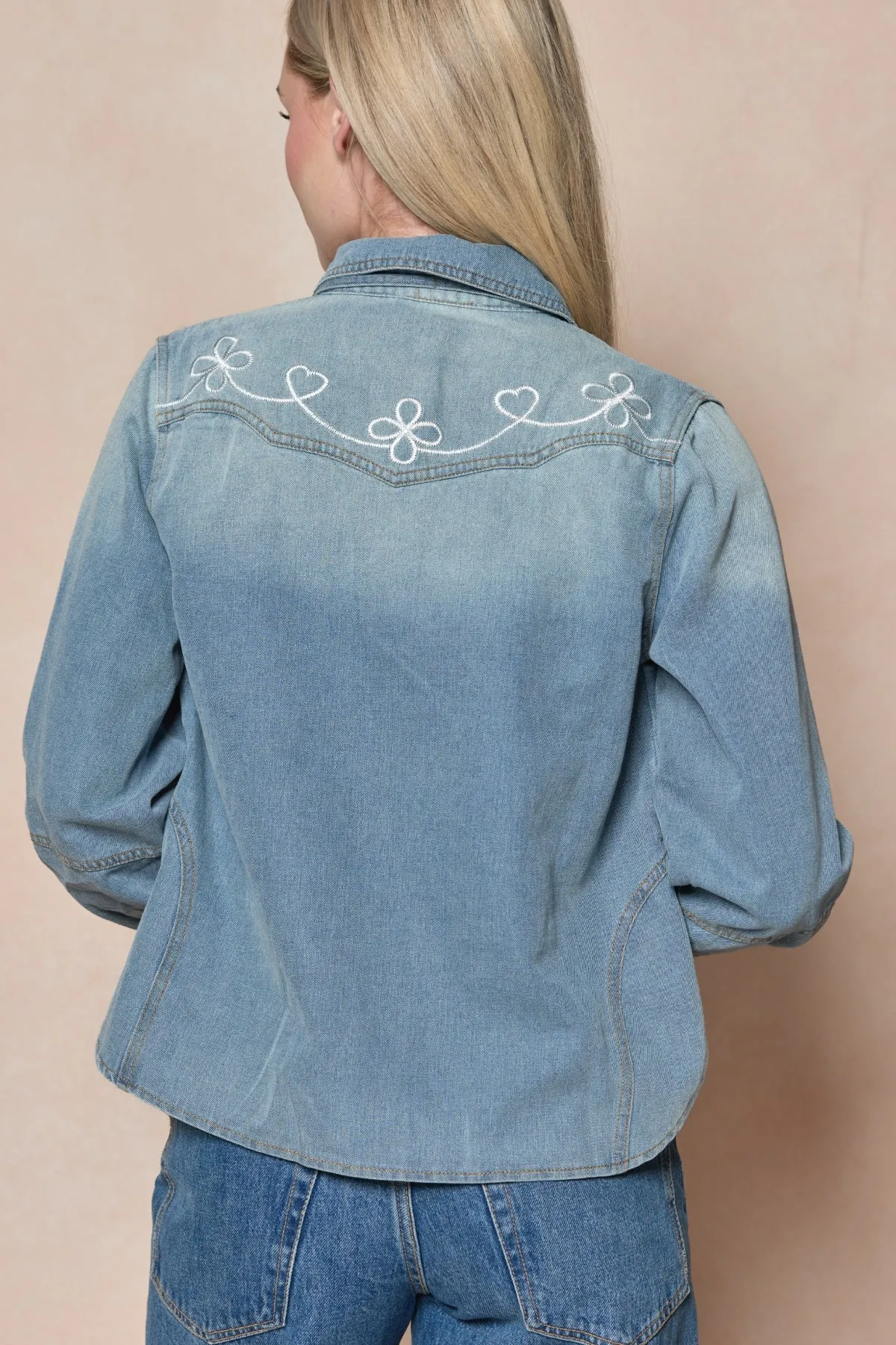 Denver Top in Lightwash Denim sold by Ivy City Co product image thumbnail 2