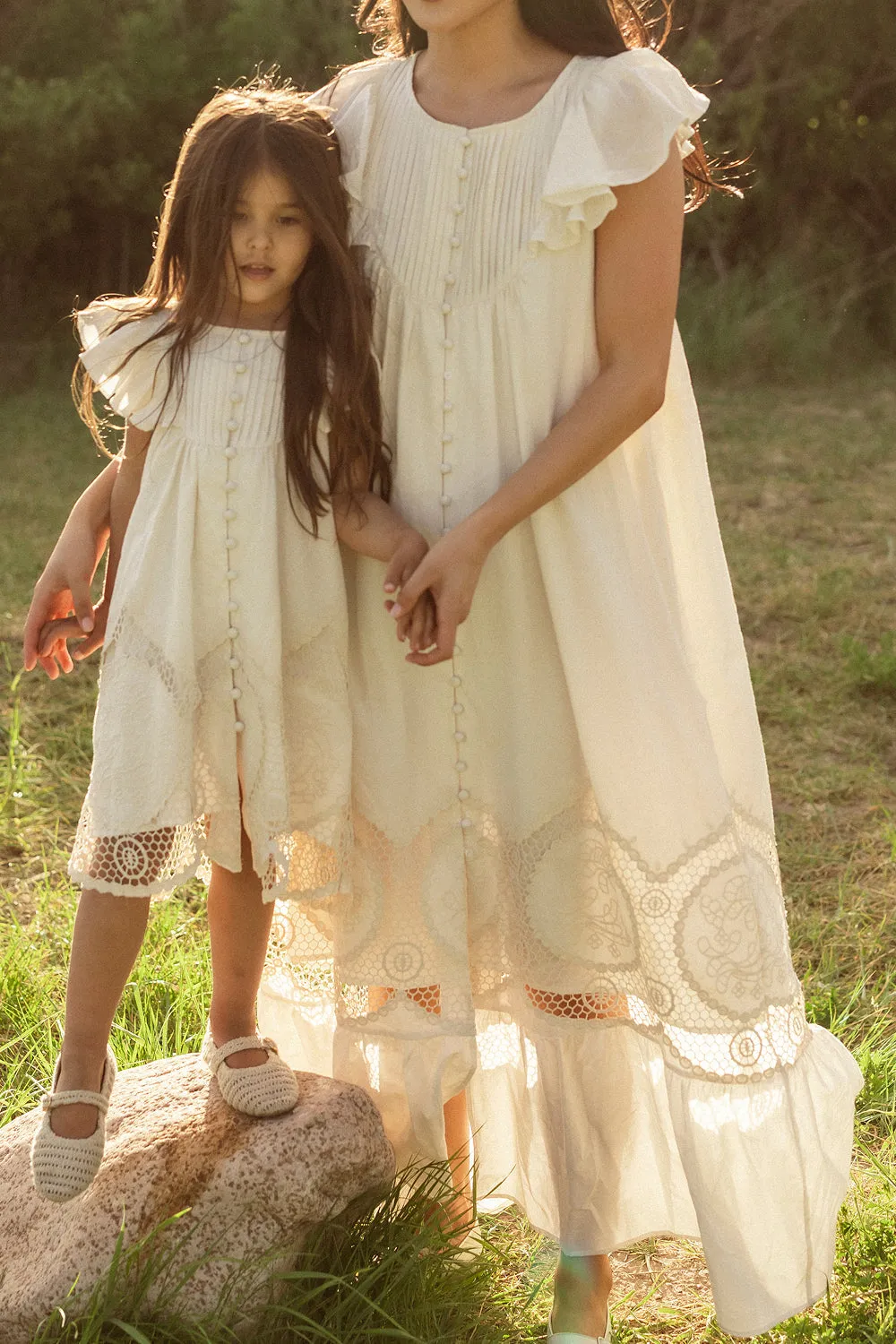 Abigail Maxi Dress in Antique Ivory sold by Ivy City Co