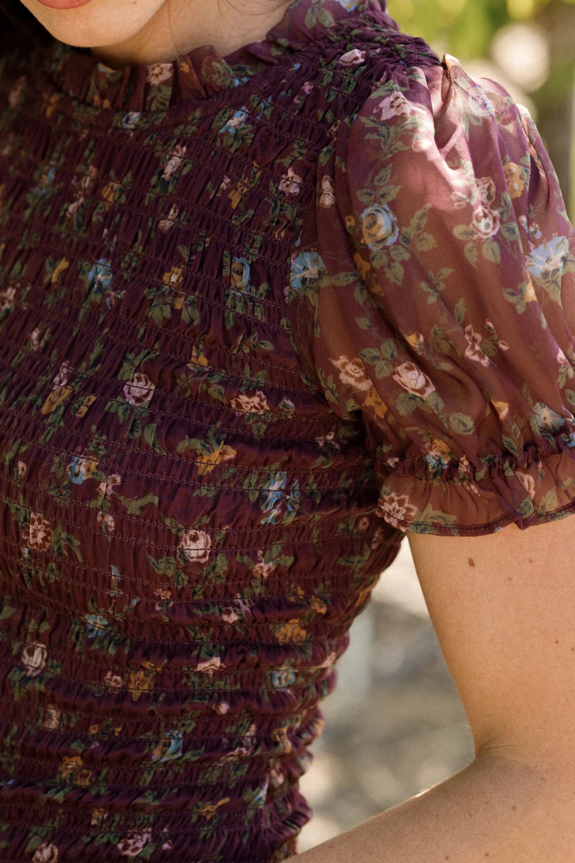 Jennifer Dress in Aubergine Elysian Vine sold by Ivy City Co product image thumbnail 2