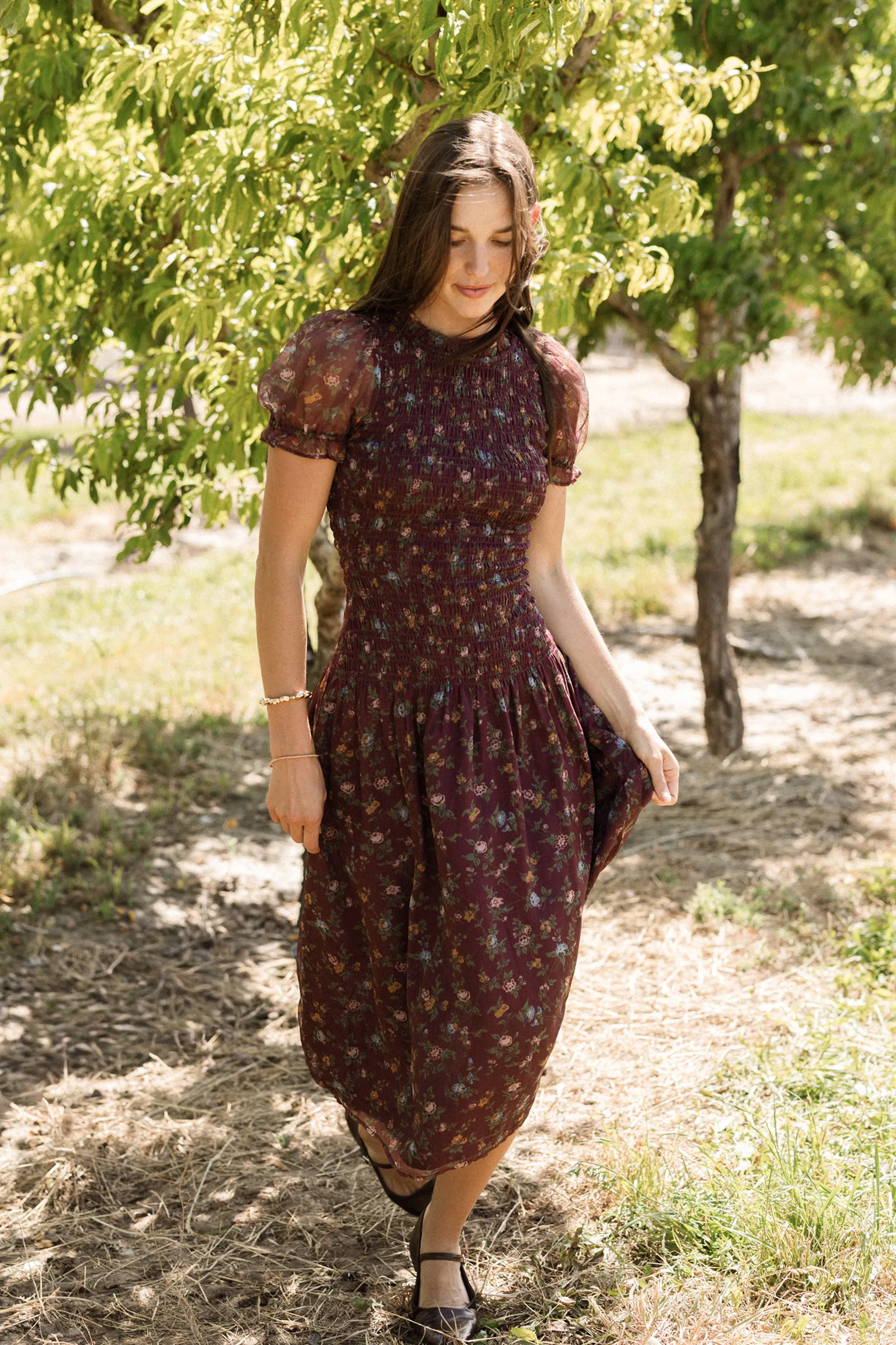Jennifer Dress in Aubergine Elysian Vine sold by Ivy City Co product image thumbnail 3