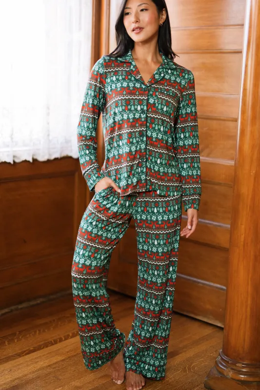 So Soft Pajama Set in Alpine Noel made by Ivy City Co