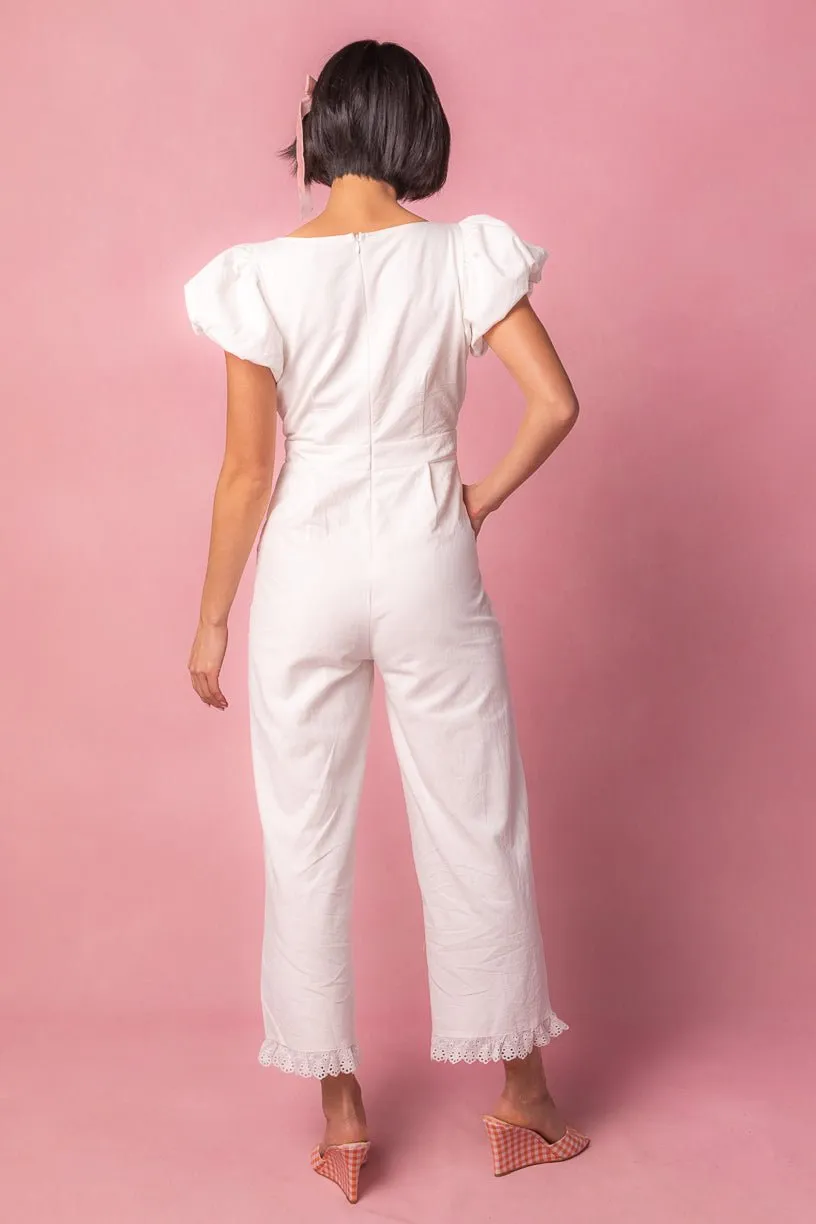 Dahlia Jumpsuit in White - FINAL SALE sold by Ivy City Co product image thumbnail 3