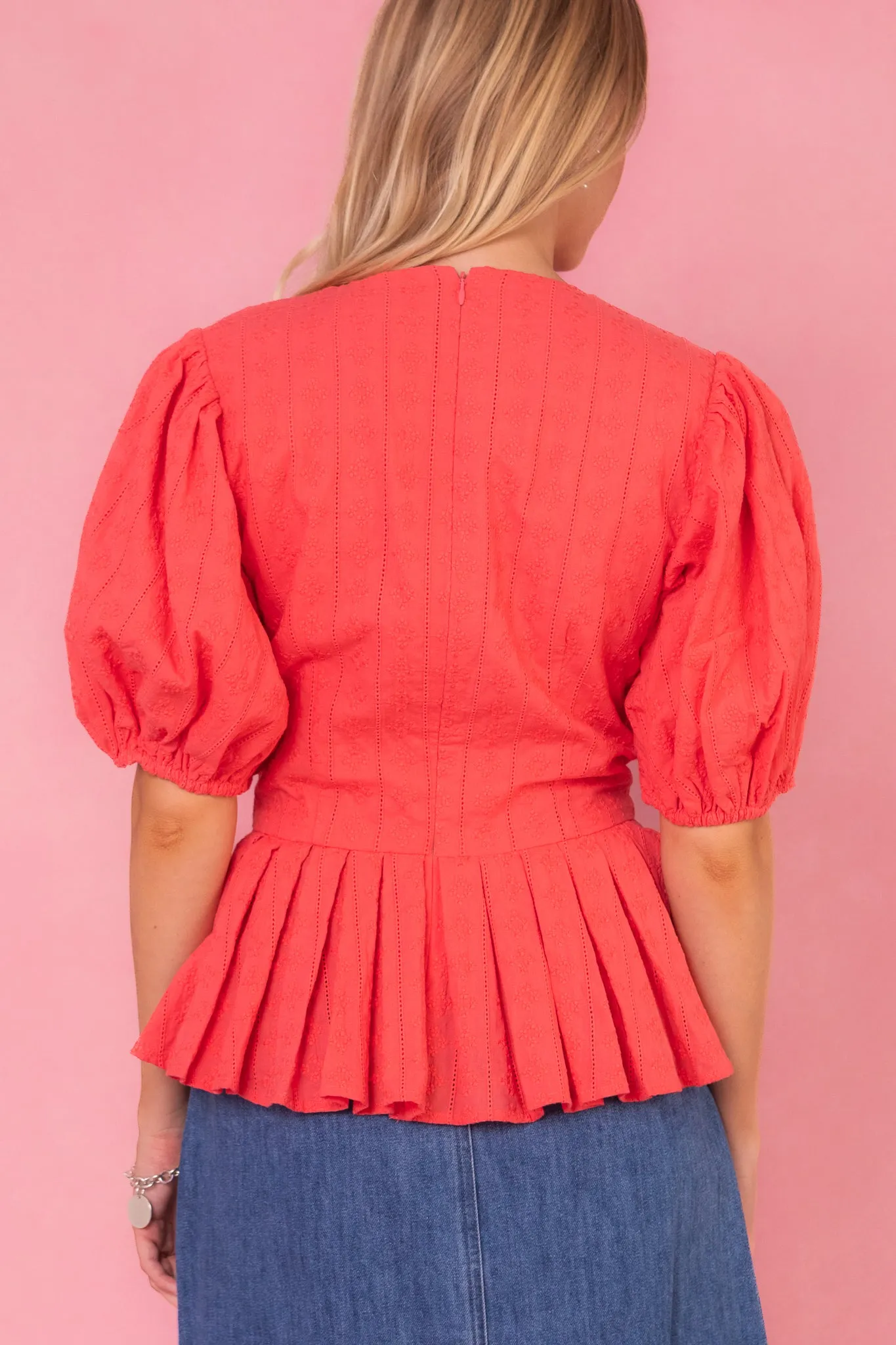 Thea Top in Coral - FINAL SALE sold by Ivy City Co product image thumbnail 4