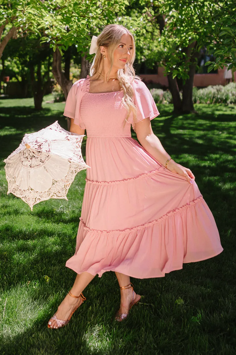 Ellie Dress in Blush Chiffon sold by Ivy City Co product image thumbnail 2