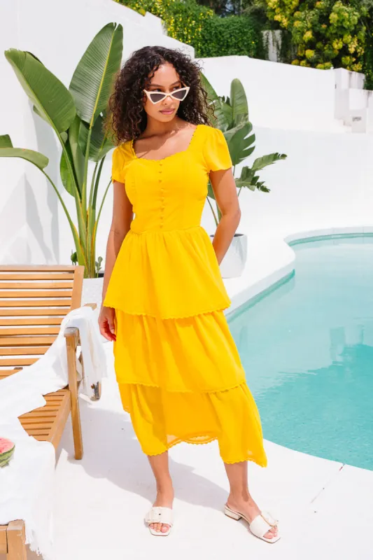 Natalie Dress in Marigold - FINAL SALE sold by Ivy City Co