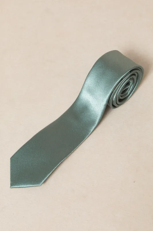 Mens Max Tie in Seaglass Satin sold by Ivy City Co