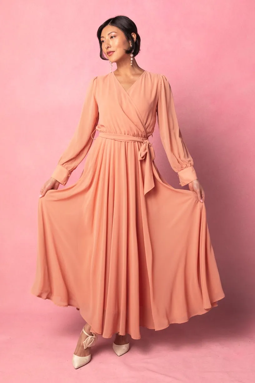 Andie Dress in Apricot Crush sold by Ivy City Co