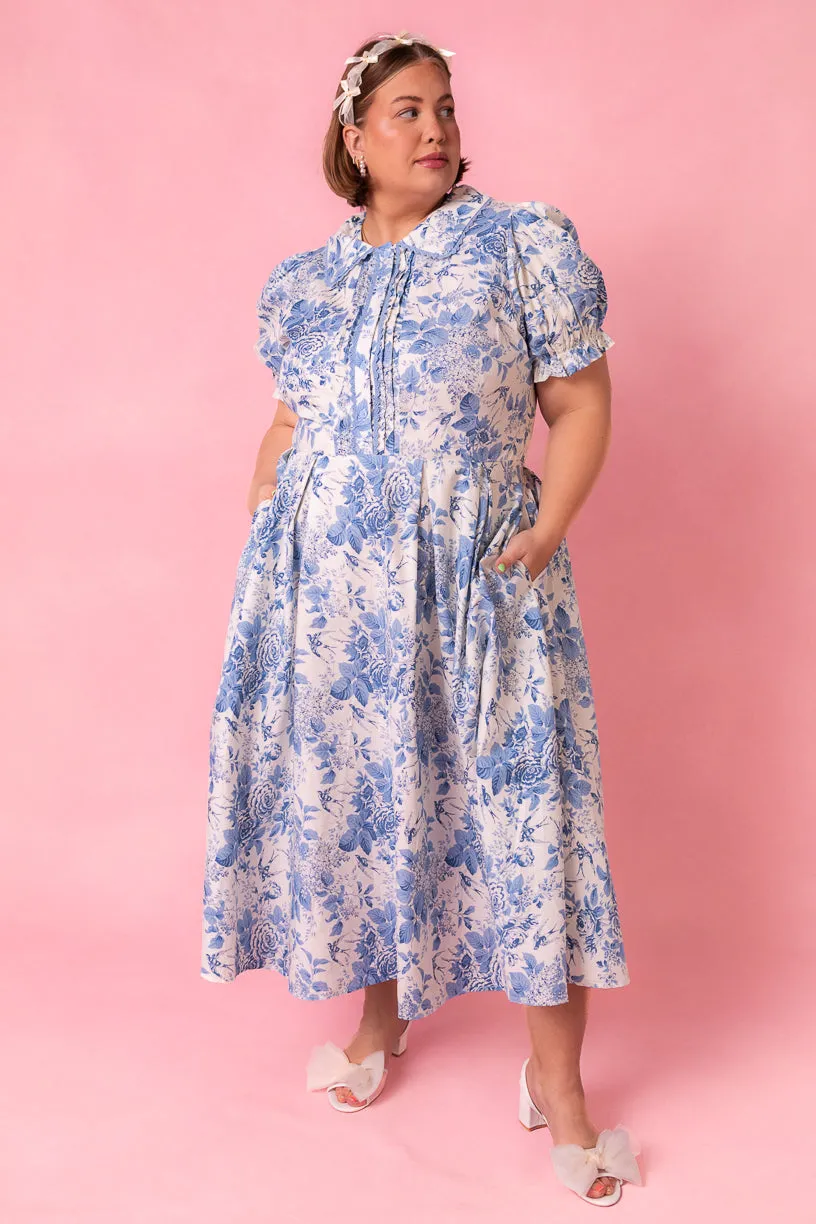 Sophia Dress in Blue Floral - FINAL SALE sold by Ivy City Co product image thumbnail 5