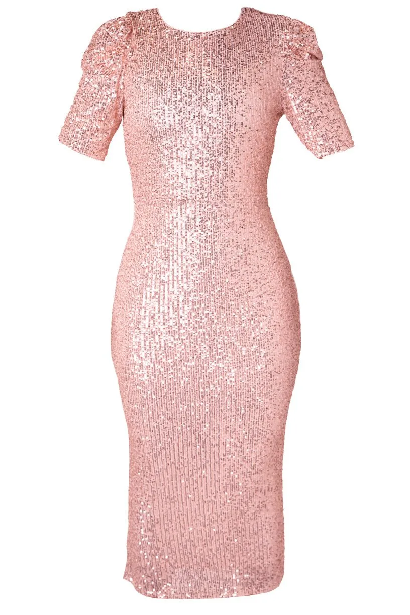 Starling Dress in Rose Gold Sequin - FINAL SALE sold by Ivy City Co product image thumbnail 3