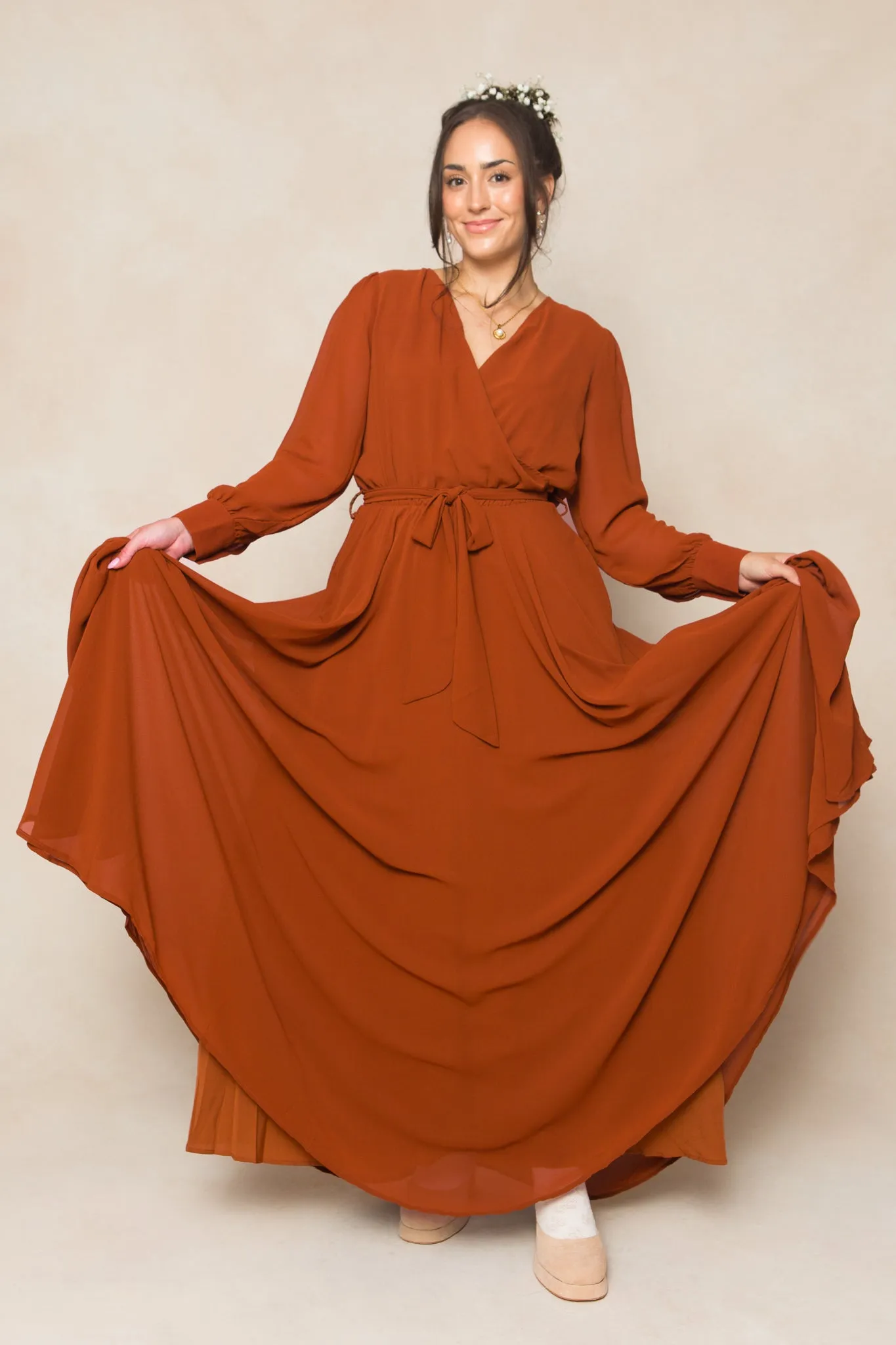 Andie Dress in Amber Chiffon sold by Ivy City Co product image thumbnail 2