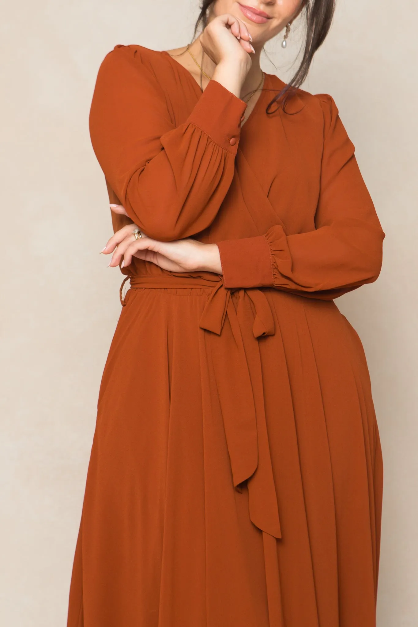 Andie Dress in Amber Chiffon sold by Ivy City Co product image thumbnail 3