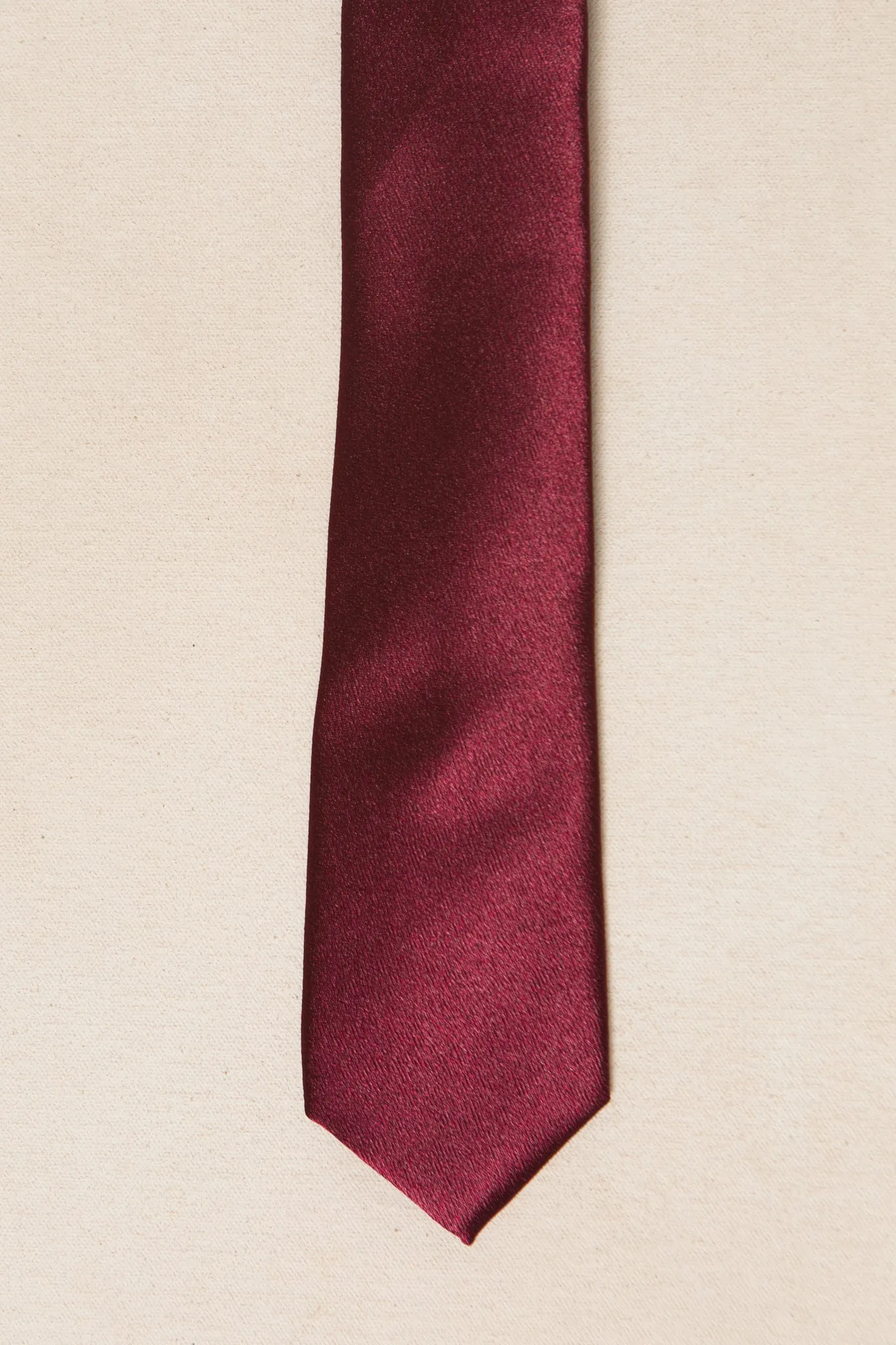 Mens Max Tie in Wine Satin sold by Ivy City Co product image thumbnail 4