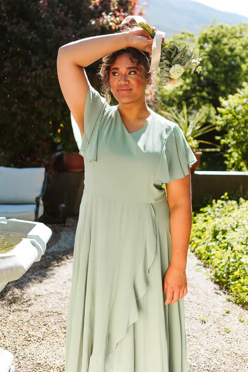 Callie Dress in Sage Chiffon sold by Ivy City Co product image thumbnail 5