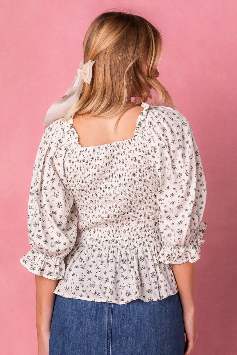 Madeline Top in Blue - FINAL SALE sold by Ivy City Co product image thumbnail 4