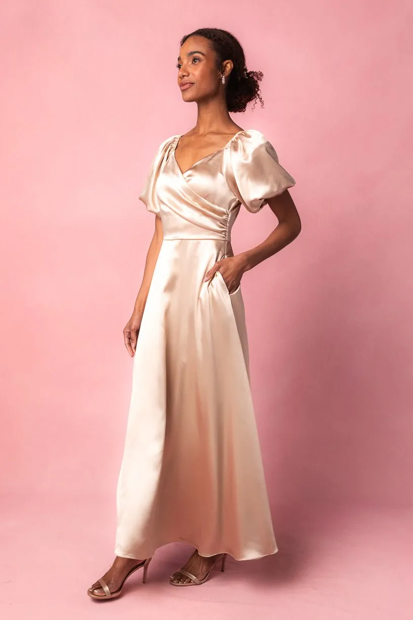 Tessie Dress in Champagne sold by Ivy City Co product image thumbnail 3