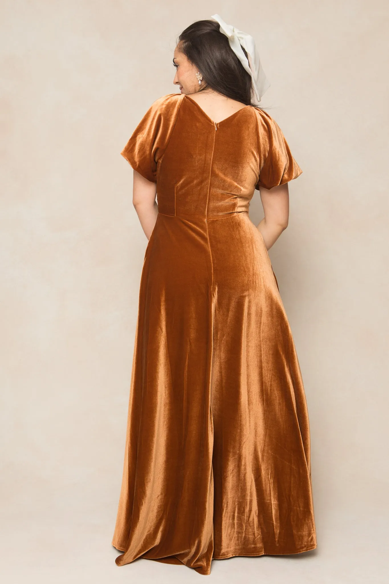 Tessie Dress in Amber Velvet sold by Ivy City Co product image thumbnail 4