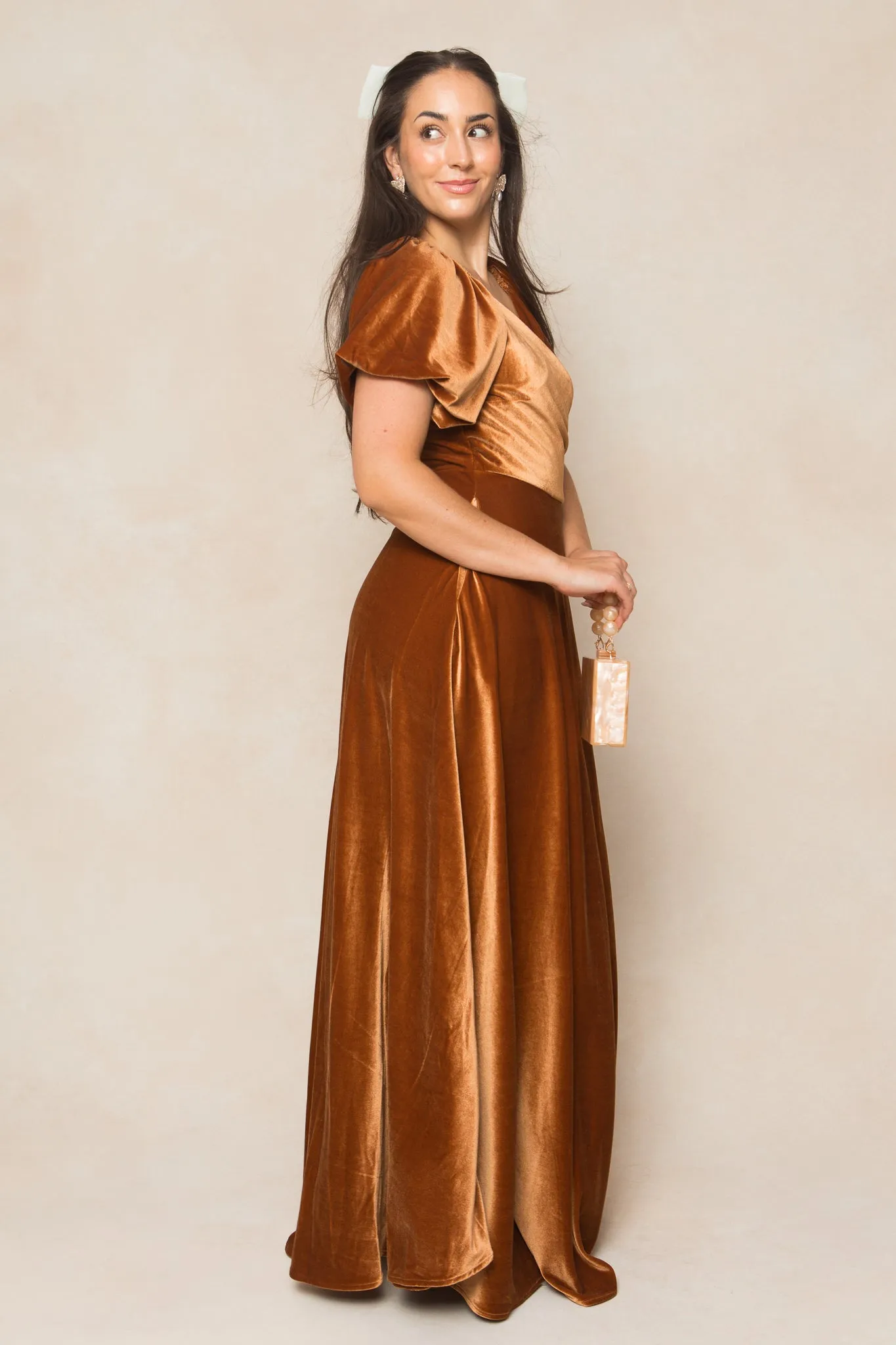 Tessie Dress in Amber Velvet sold by Ivy City Co product image thumbnail 5