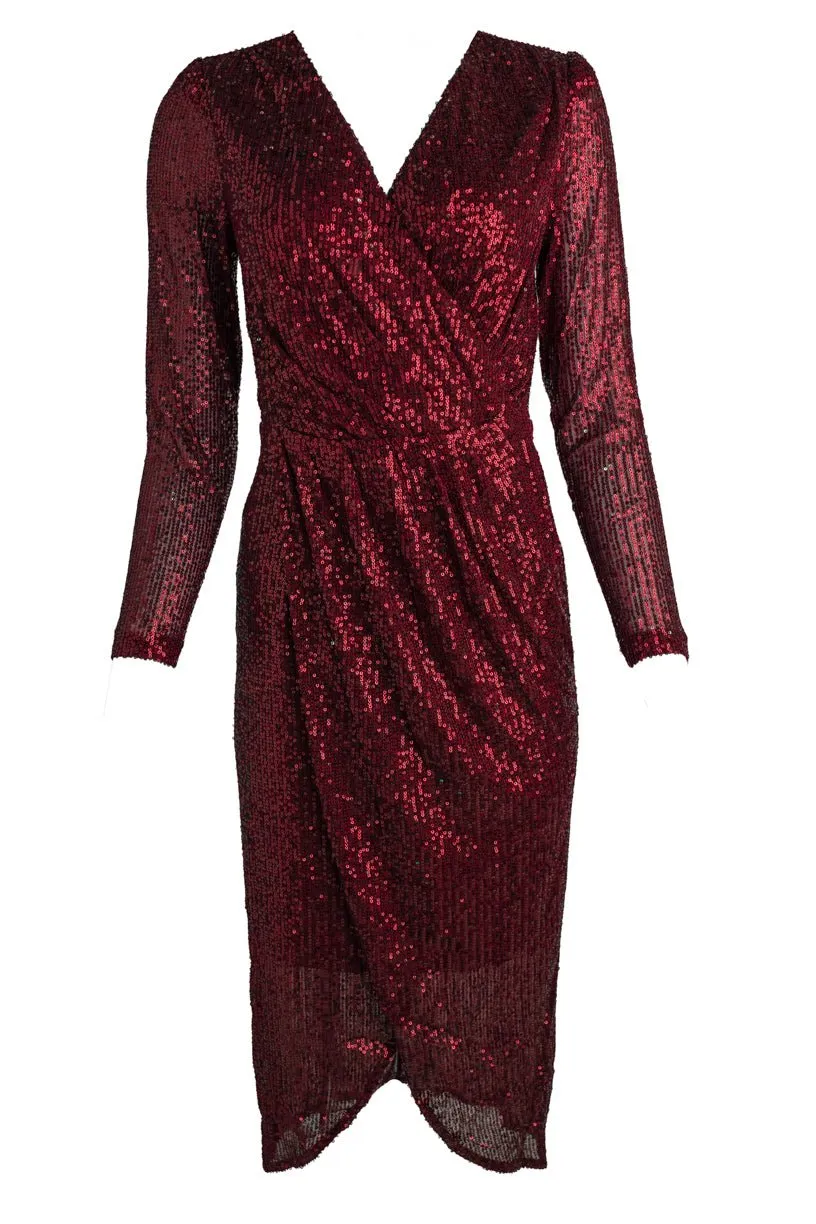 Starstruck Dress in Wine - FINAL SALE sold by Ivy City Co product image thumbnail 2
