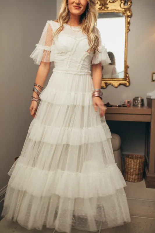 Whimsical Dress in White sold by Ivy City Co