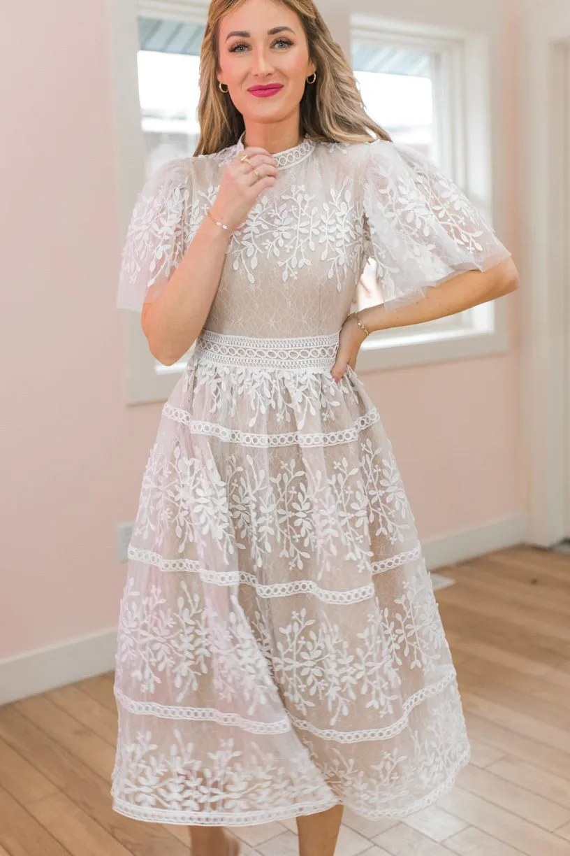 Sicily Dress with Flutter Sleeves - FINAL SALE sold by Ivy City Co