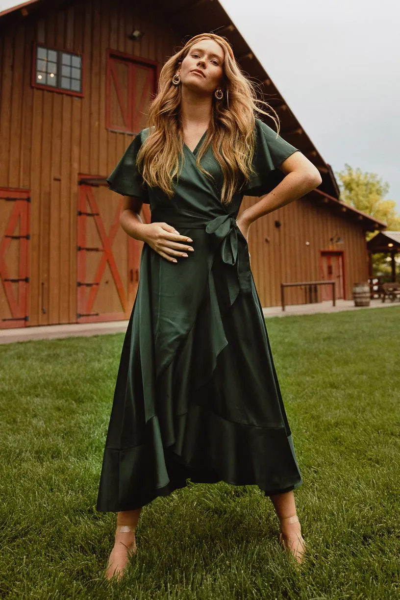Maggie Dress in Emerald sold by Ivy City Co product image thumbnail 3