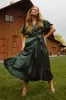 Maggie Dress in Emerald sold by Ivy City Co