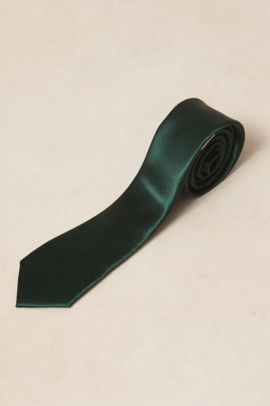 Mens Max Tie in Emerald Satin - FINAL SALE sold by Ivy City Co