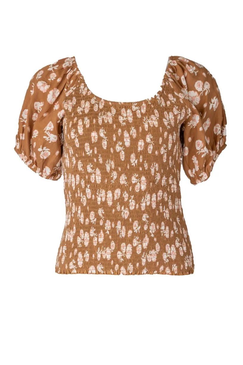 Sienna Top in Brown Floral - FINAL SALE sold by Ivy City Co product image thumbnail 2