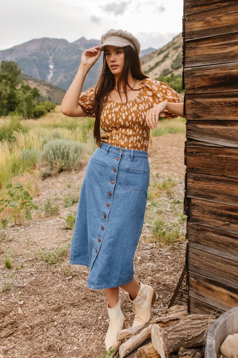 Sienna Top in Brown Floral - FINAL SALE sold by Ivy City Co product image thumbnail 5