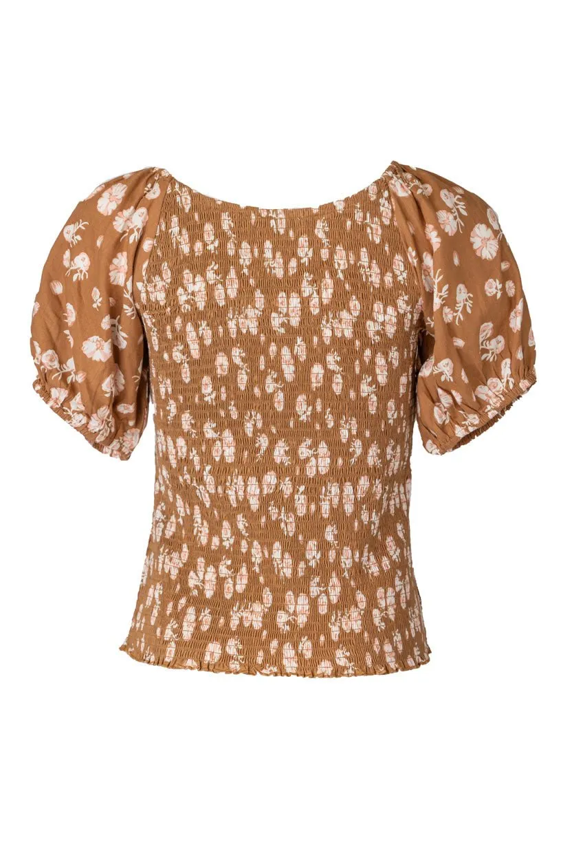 Sienna Top in Brown Floral - FINAL SALE sold by Ivy City Co product image thumbnail 3