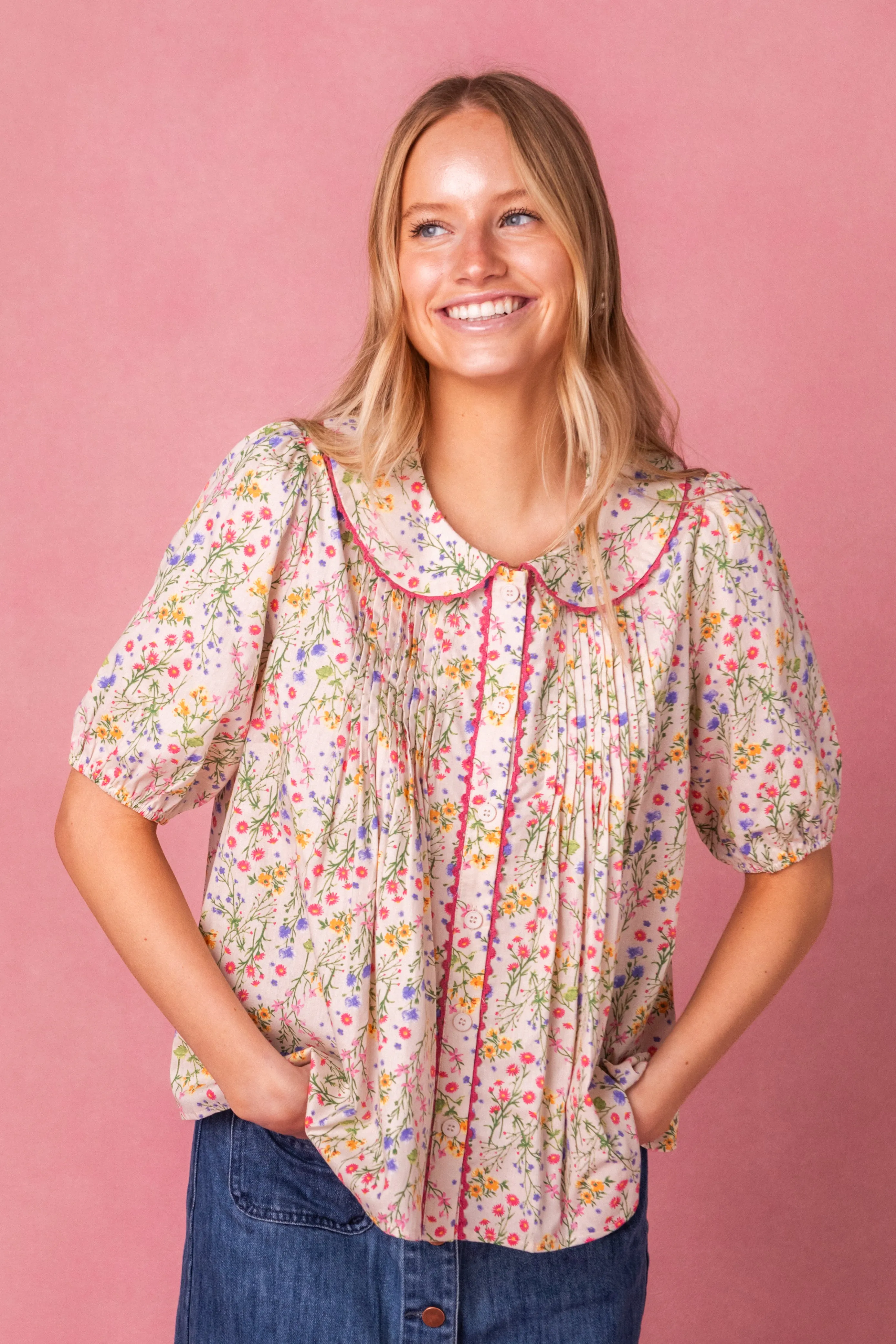Betty Blouse in Floral sold by Ivy City Co