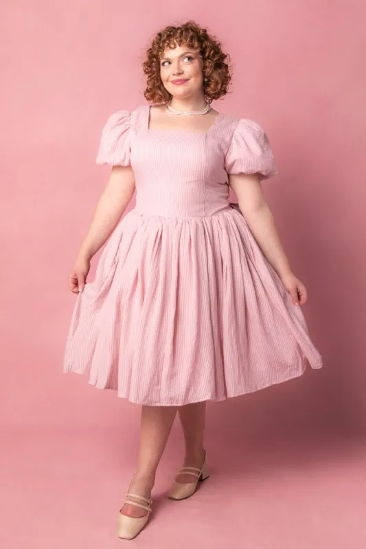 Cupcake Dress in Pink Stripe - FINAL SALE sold by Ivy City Co