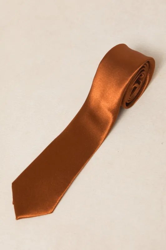 Mens Max Tie in Amber Satin sold by Ivy City Co