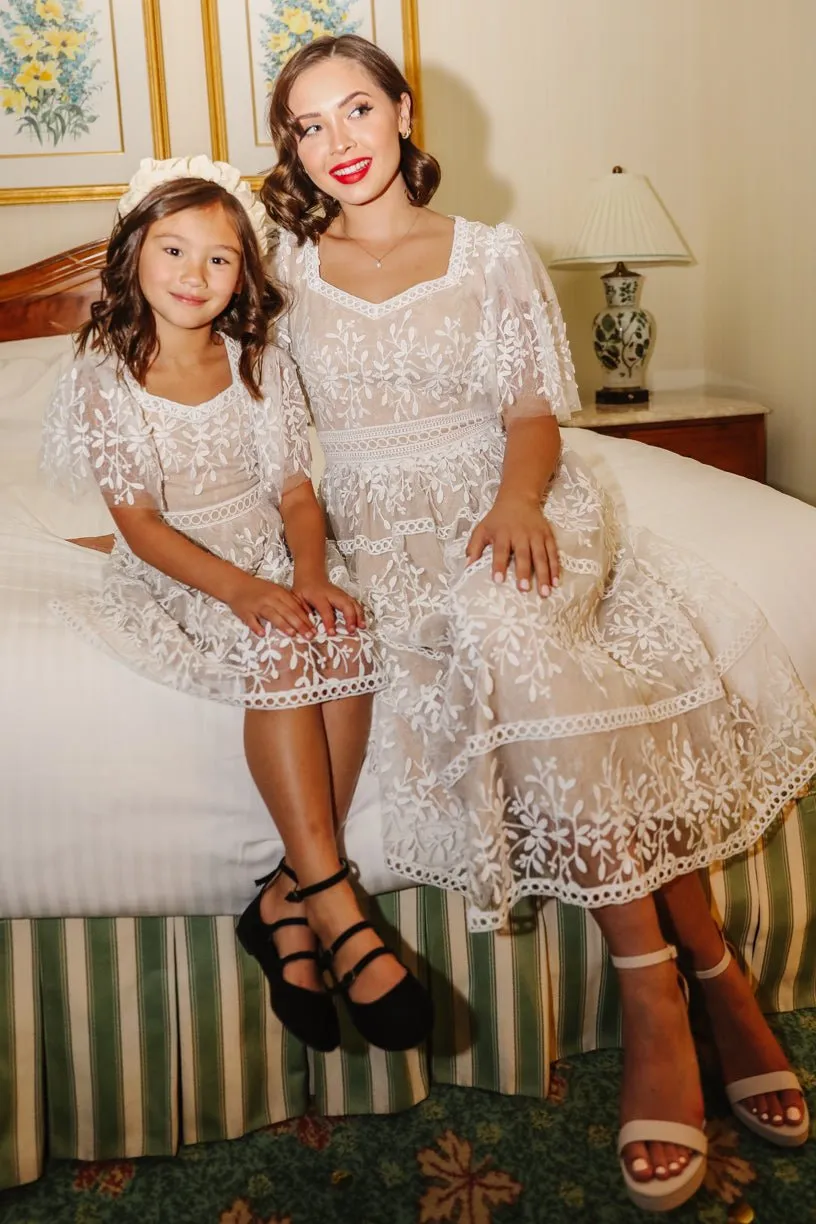 Venice Dress with Flutter Sleeves in Champagne sold by Ivy City Co product image thumbnail 3