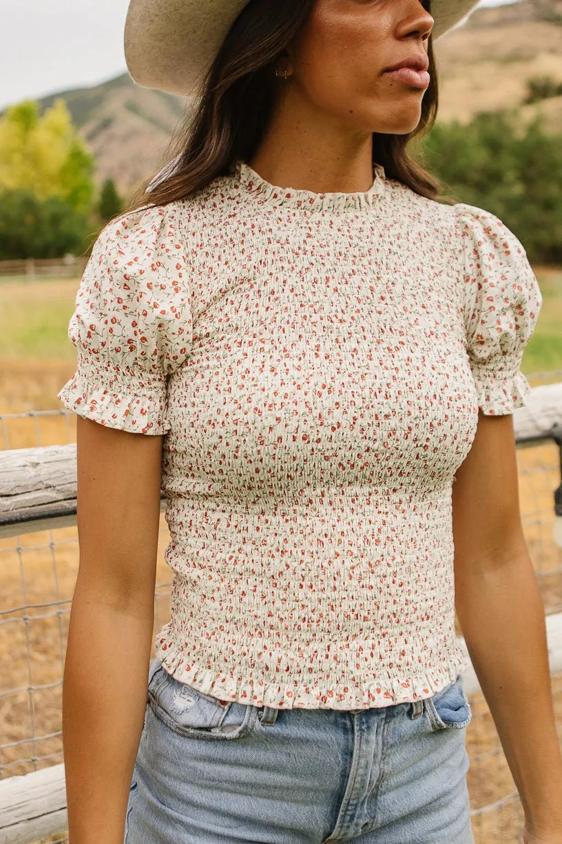 Delia Top in Ditsy Floral - FINAL SALE sold by Ivy City Co