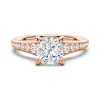 Vintage Cushion Cut Moissanite Engagement Ring With Graduated Band sold by MSBLUE Jewelry