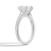 Vintage Cushion Cut Moissanite Engagement Ring With Graduated Band sold by MSBLUE Jewelry