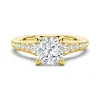 Vintage Cushion Cut Moissanite Engagement Ring With Graduated Band sold by MSBLUE Jewelry