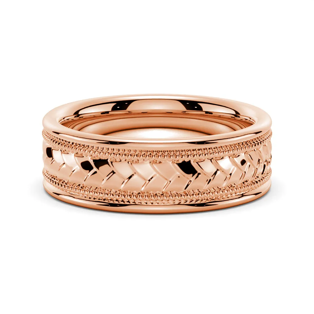 7mm Twisted Rope Men's Wedding Band sold by MSBLUE Jewelry product image thumbnail 3