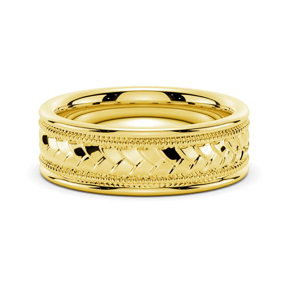 7mm Twisted Rope Men's Wedding Band sold by MSBLUE Jewelry product image thumbnail 2