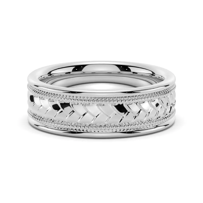 7mm Twisted Rope Men's Wedding Band sold by MSBLUE Jewelry