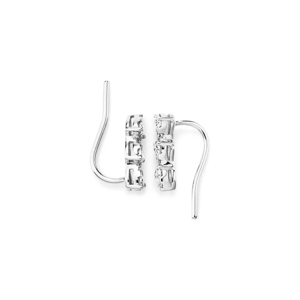 Lab Grown Diamond Pear Shaped Climber Stud Earrings sold by MSBLUE Jewelry product image thumbnail 4